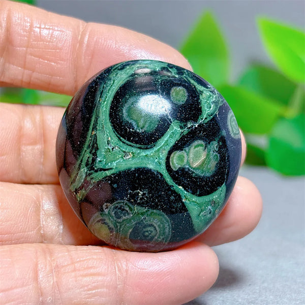 Green Malachite Palm Stone-ToShay.org