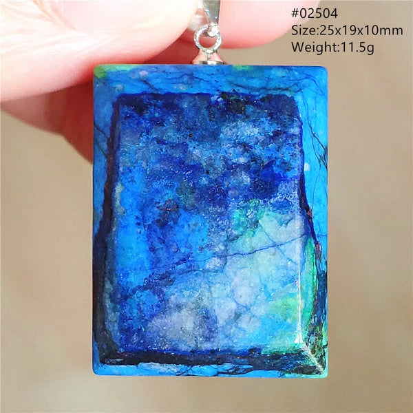 Blue Azulite Malachite Pendant-ToShay.org