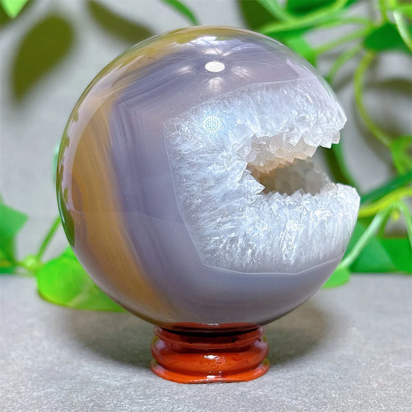 Grey Agate Cluster Ball-ToShay.org