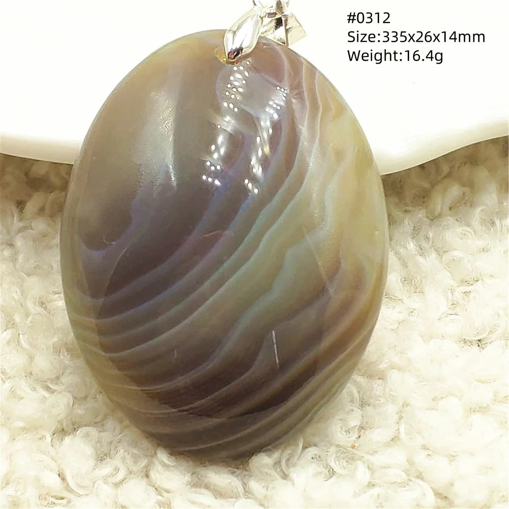 Grey Brown Agate Pendant-ToShay.org