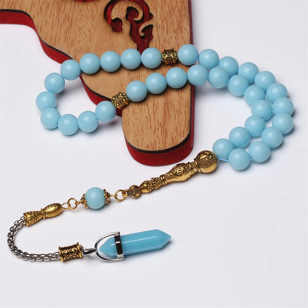 Blue Luminous Prayer Beads-ToShay.org