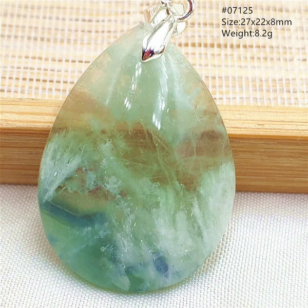 Green Blue Fluorite Pendant-ToShay.org