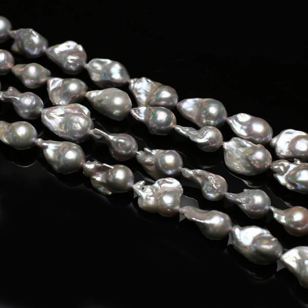 Grey Pearl Baroque Beads-ToShay.org