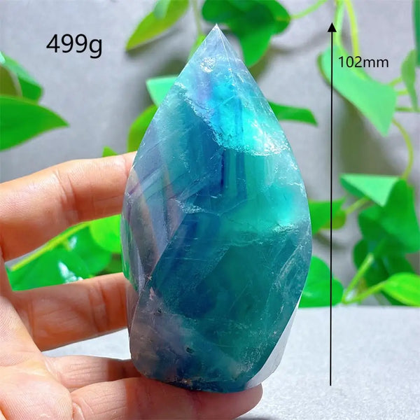Green Rainbow Fluorite Flame-ToShay.org