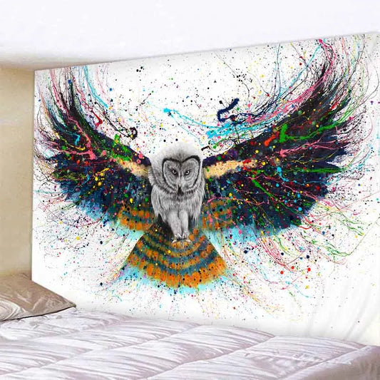 Owl Print Tapestry-ToShay.org