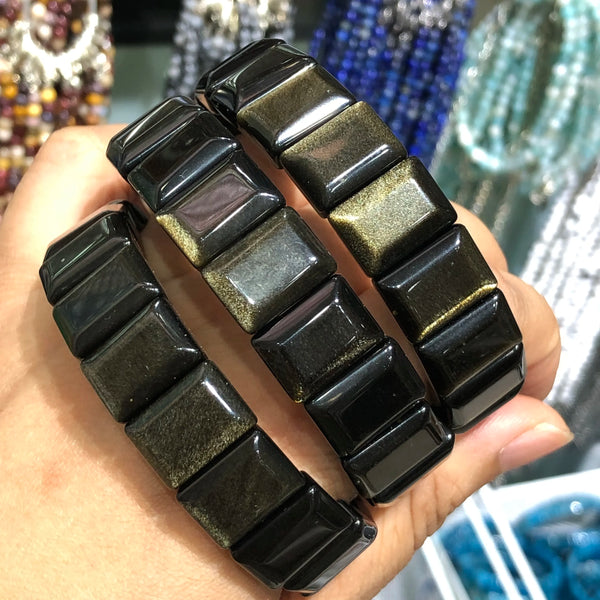 Black Gold Obsidian Bracelet-ToShay.org