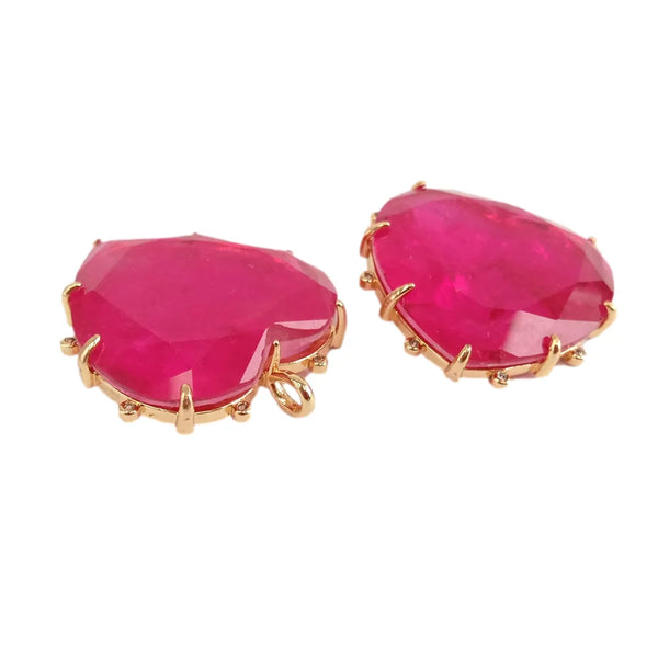 Red Crystal Heart Pendant-ToShay.org