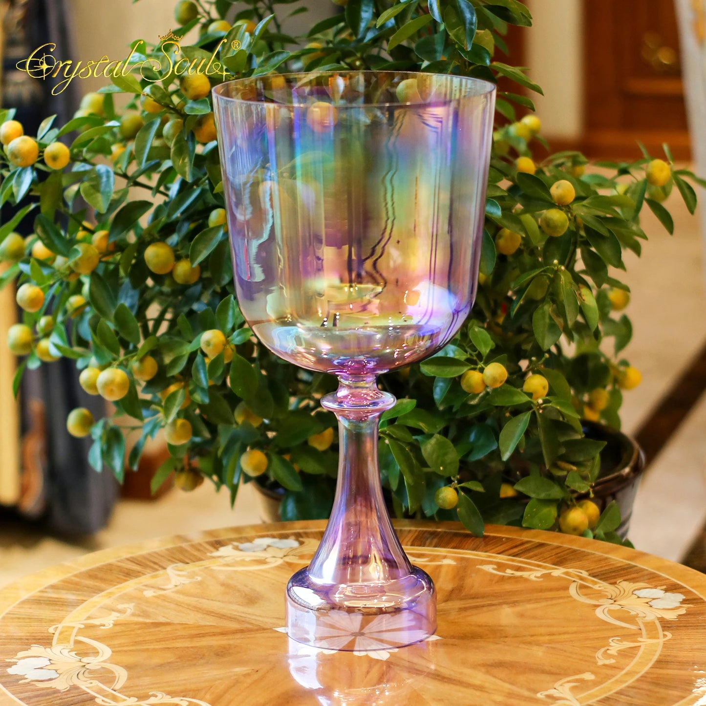 Purple Aurora Crystal Singing Bowl-ToShay.org