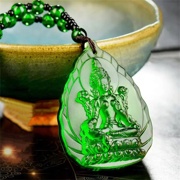 Green Crystal Lotus GuanYin-ToShay.org