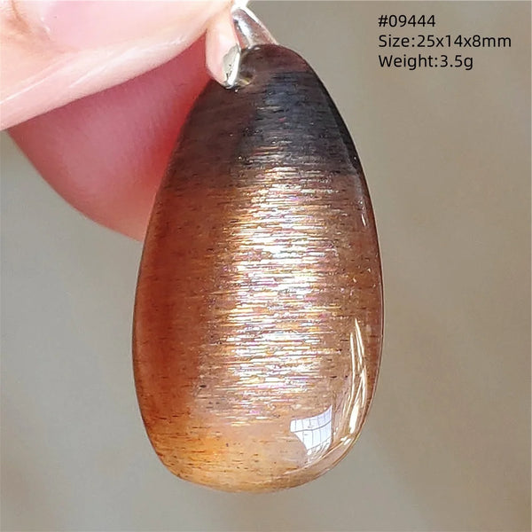 Black Moonstone Sunstone Pendant-ToShay.org
