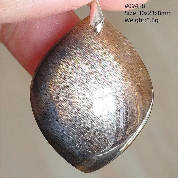 Black Moonstone Sunstone Pendant-ToShay.org