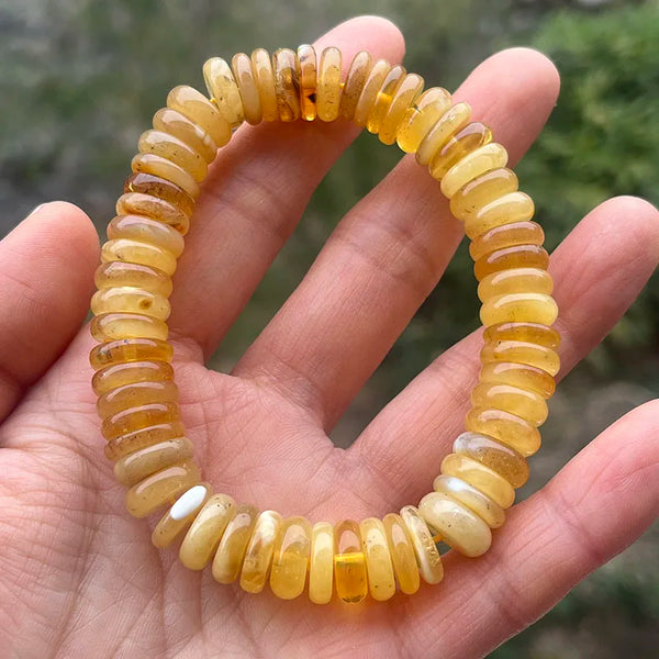 Yellow Amber Bead Bracelets-ToShay.org