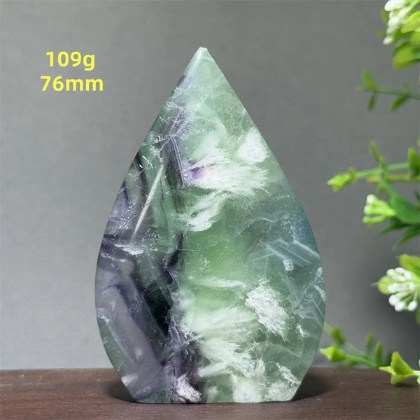 Green Feather Fluorite Torch-ToShay.org