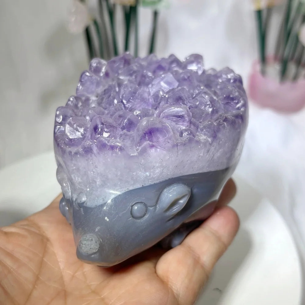 Purple Agate Amethyst Hedgehog-ToShay.org