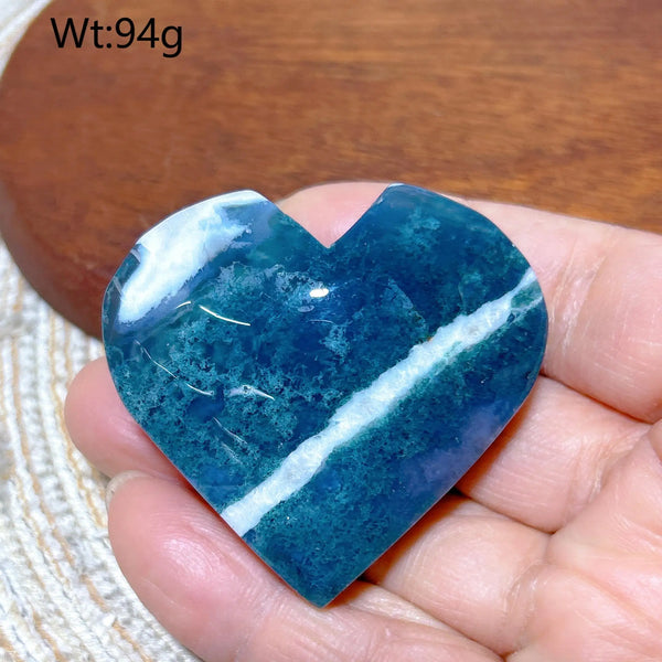 Green Moss Agate Heart-ToShay.org