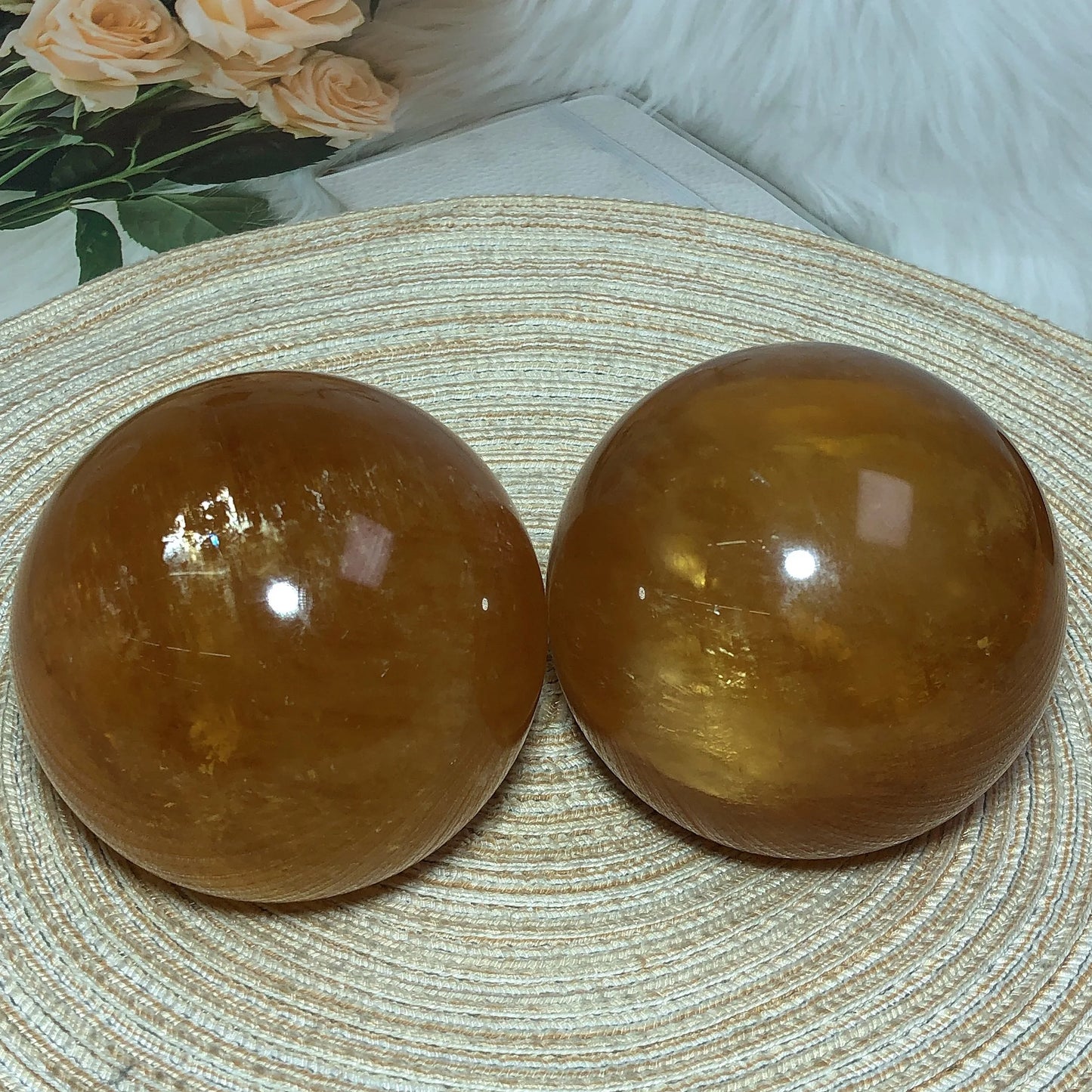 Yellow Honey Calcite Ball-ToShay.org
