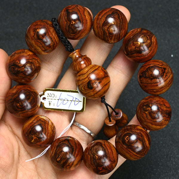 Wood Tiger Bead Bracelet-ToShay.org