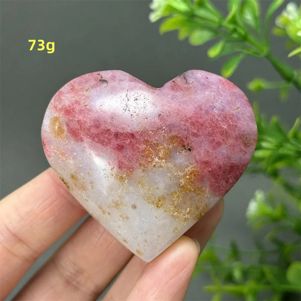 Pink Rose Rhodochrosite Heart-ToShay.org