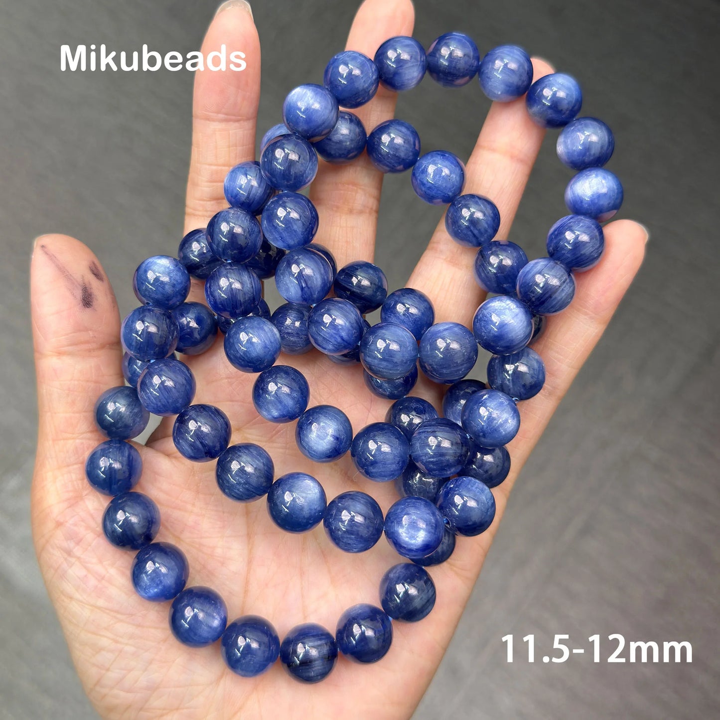 Blue Kyanite Bead Bracelet-ToShay.org