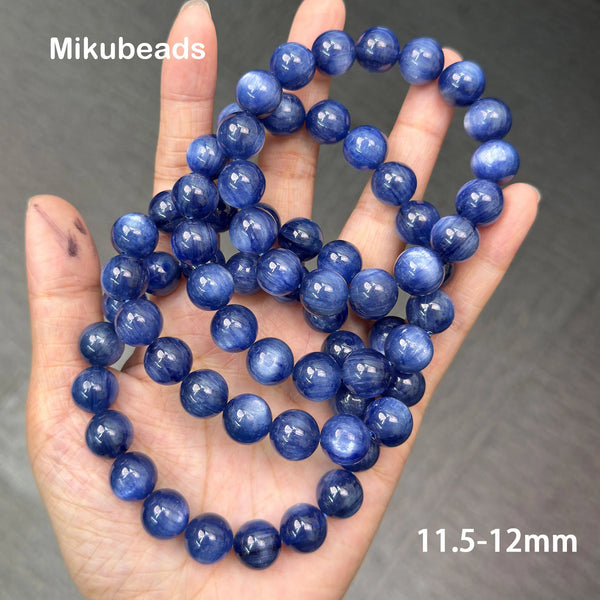 Blue Kyanite Bead Bracelet-ToShay.org