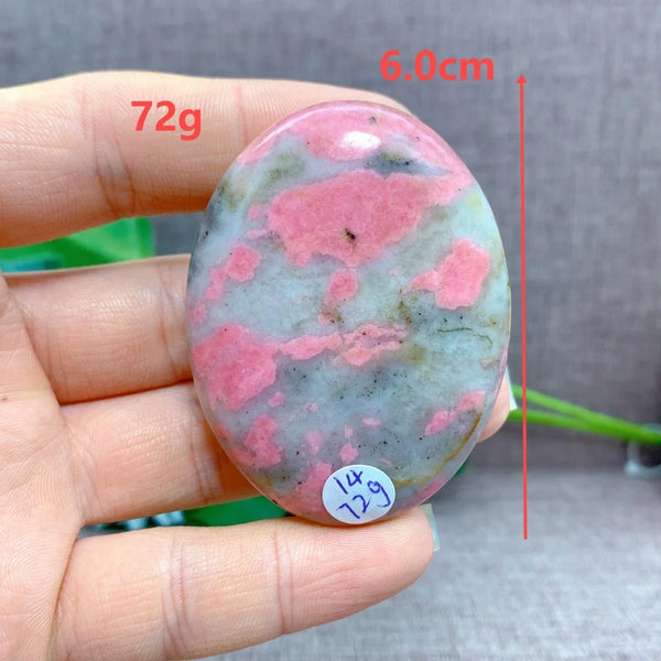 Pink Rhodonite Palm Stones-ToShay.org