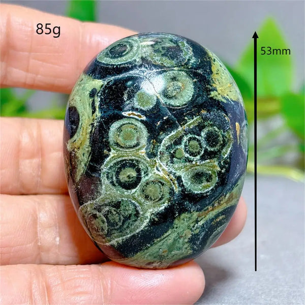 Green Malachite Palm Stone-ToShay.org