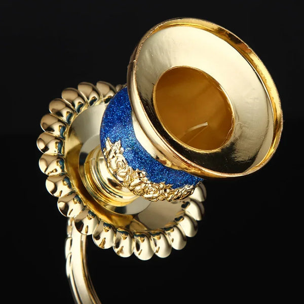 Blue Gold Candelabra-ToShay.org