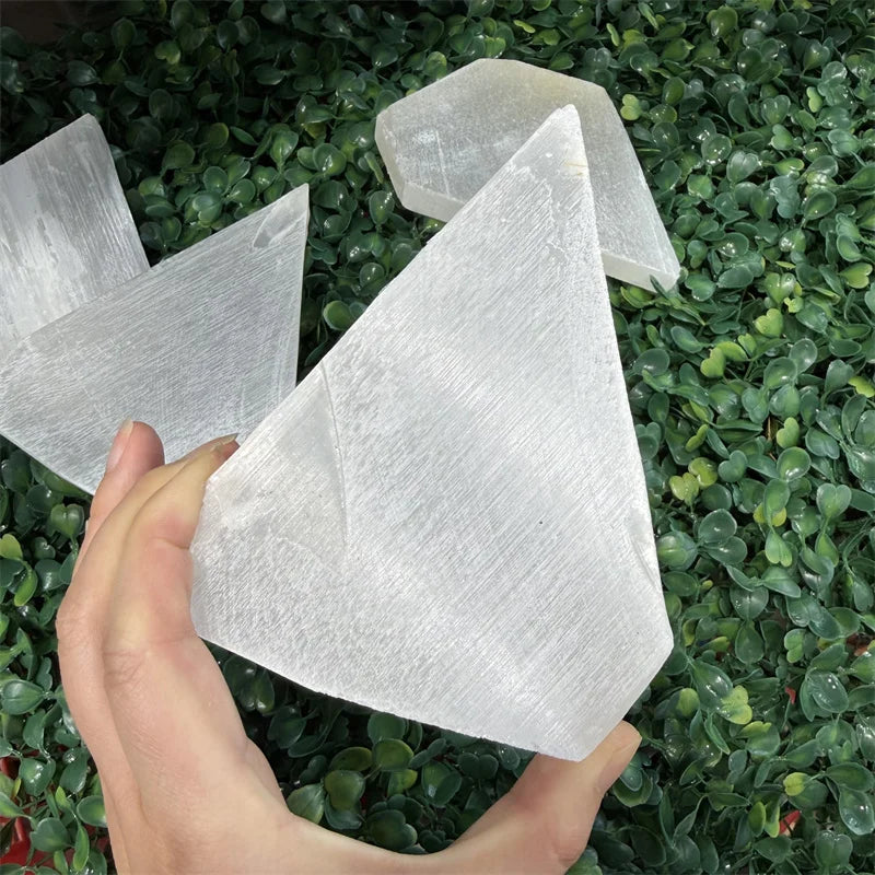 White Selenite Crystal Slab-ToShay.org