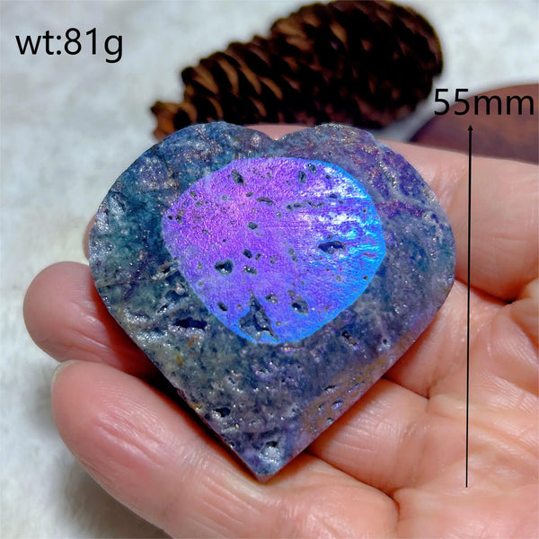 Purple Aura Sphalerite Heart-ToShay.org