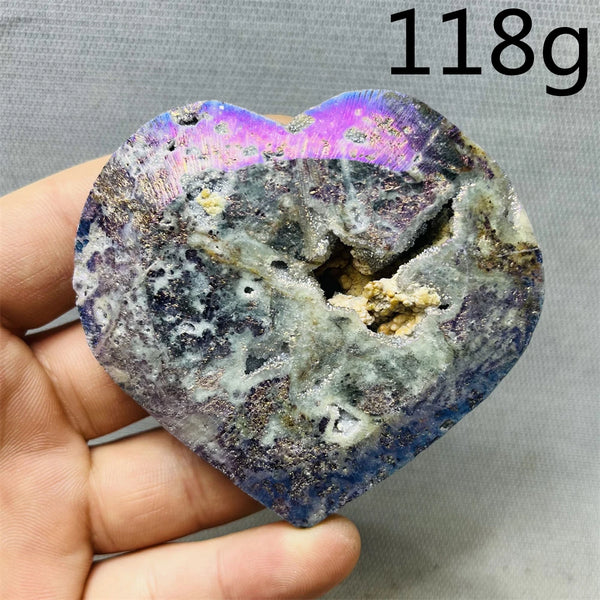 Purple Sphalerite Geode Heart-ToShay.org
