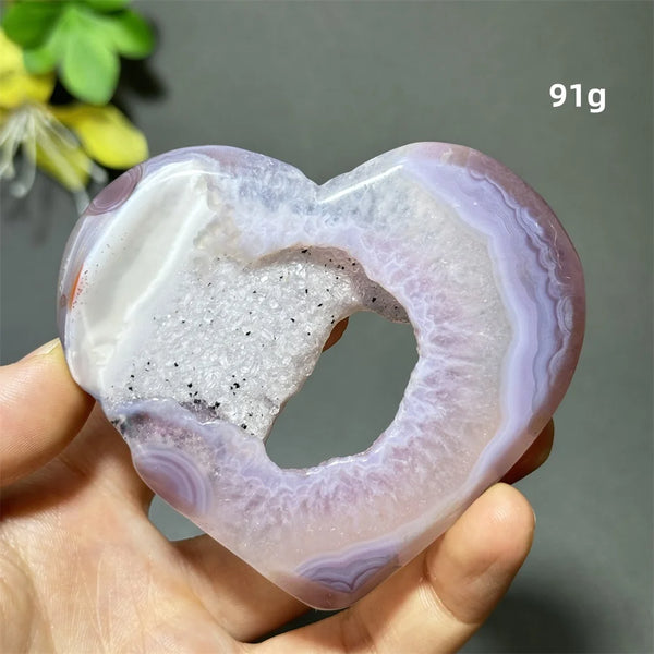 Purple Agate Geode Heart-ToShay.org