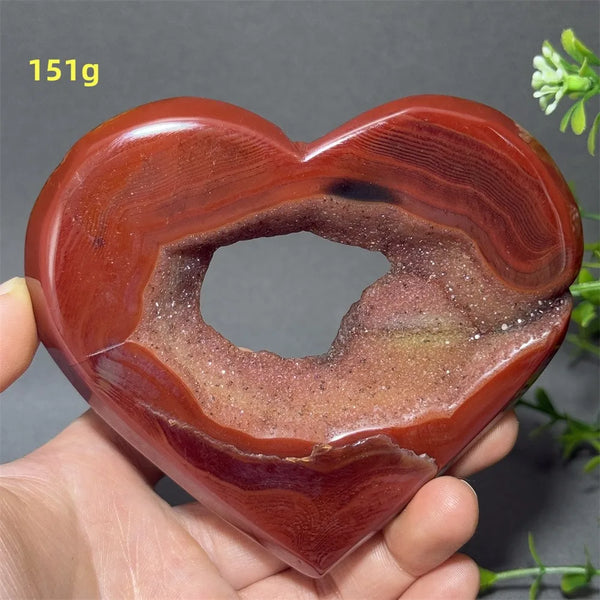 Red Agate Geode Heart-ToShay.org