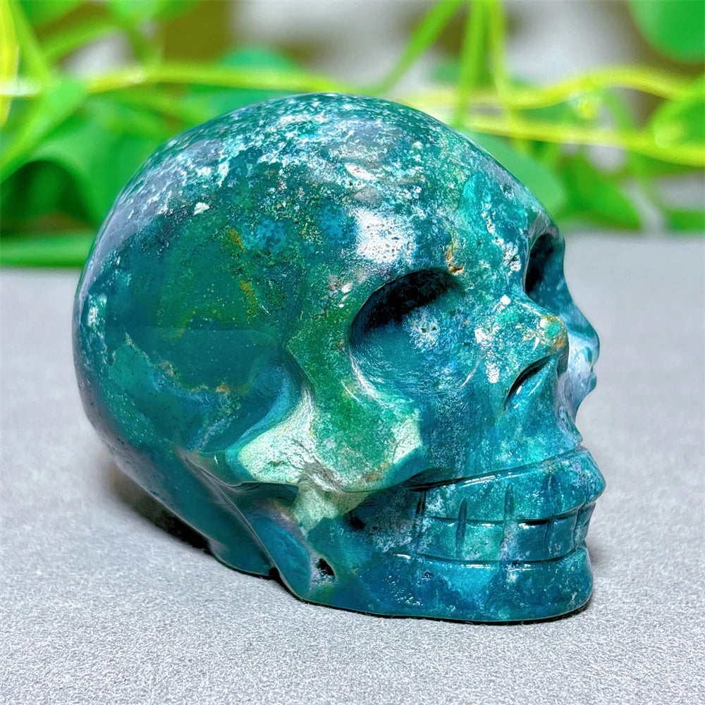 Blue Ocean Jasper Skull-ToShay.org