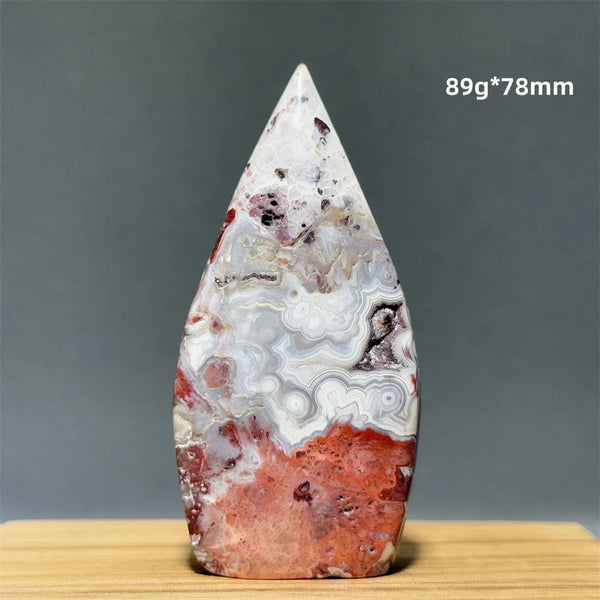 Red Lace Agate Torch-ToShay.org