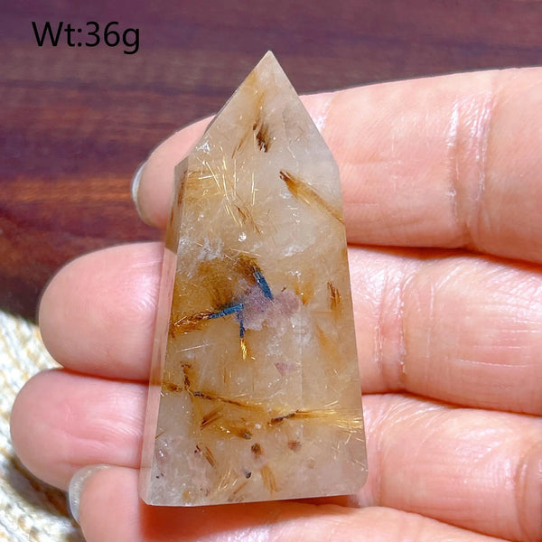 Gold Rutilated Crystal Point-ToShay.org