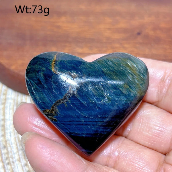 Blue Flash Tiger Eye Heart-ToShay.org