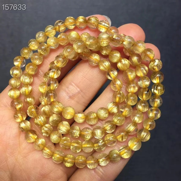 Gold Rutilated Wrap Bracelet-ToShay.org