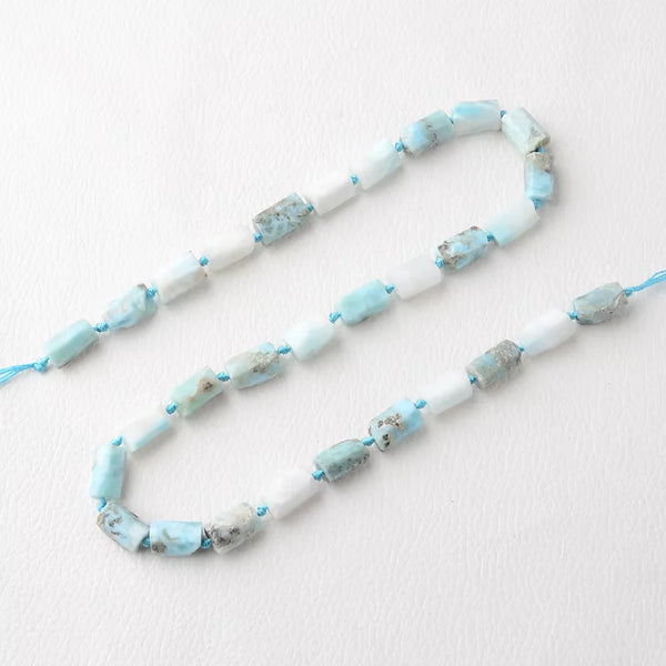 Blue Larimar Tube Beads-ToShay.org