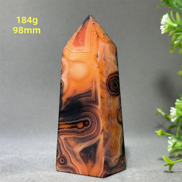 Black Red Striped Agate Obelisk-ToShay.org