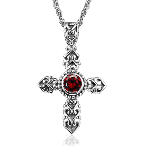 Mixed Gemstone Cross Pendants-ToShay.org