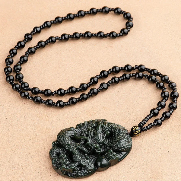 Green Jade Dragon Pendant-ToShay.org