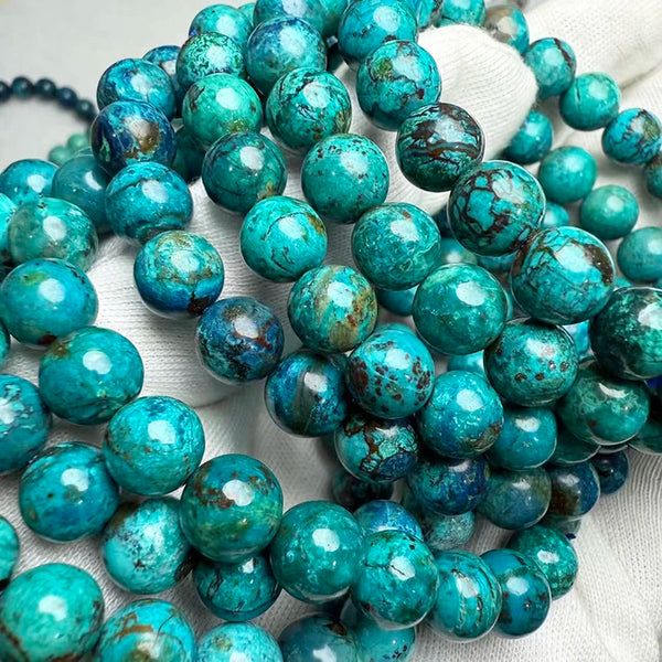 Blue Chrysocolla Azurite Bracelet-ToShay.org