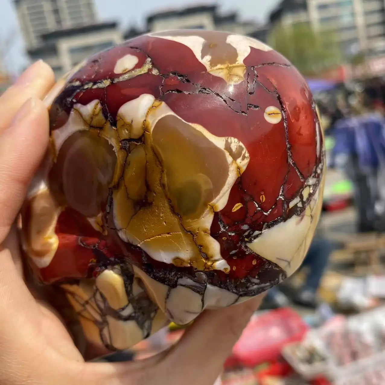 Red Mookaite Skull-ToShay.org
