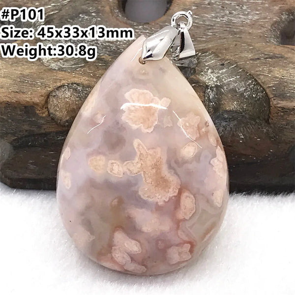 Pink Cherry Agate Pendant-ToShay.org