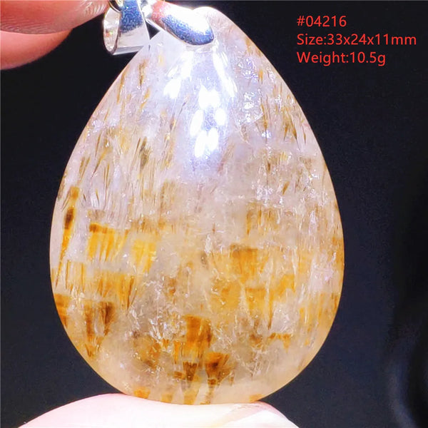 Gold Rutilated Pendant-ToShay.org