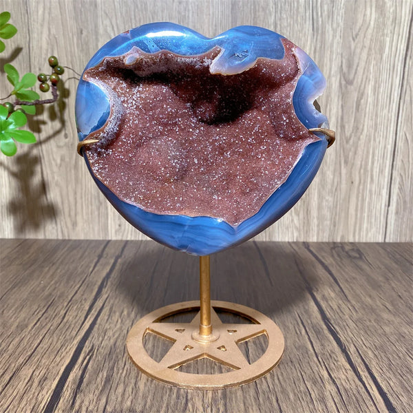 Red Amethyst Agate Heart-ToShay.org