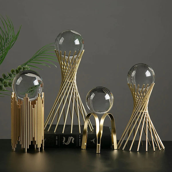 Gold Crystal Ball Stands-ToShay.org