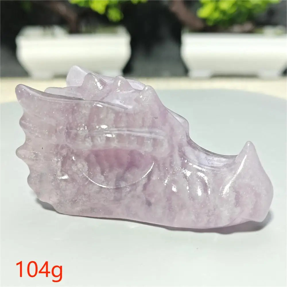 Rainbow Fluorite Dragon Skull-ToShay.org