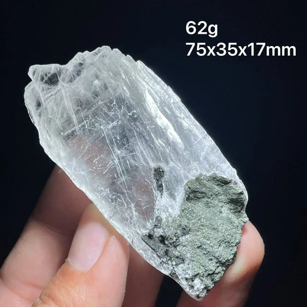 White Yellow Selenite Fluorescent Stone-ToShay.org