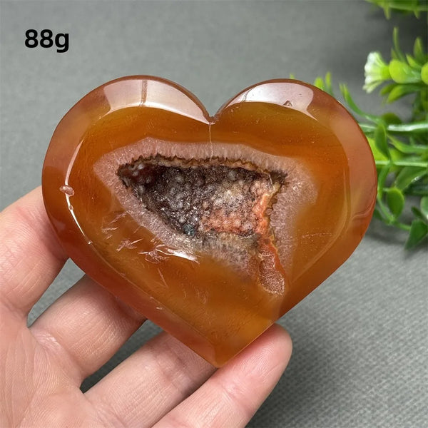 Red Agate Geode Heart-ToShay.org